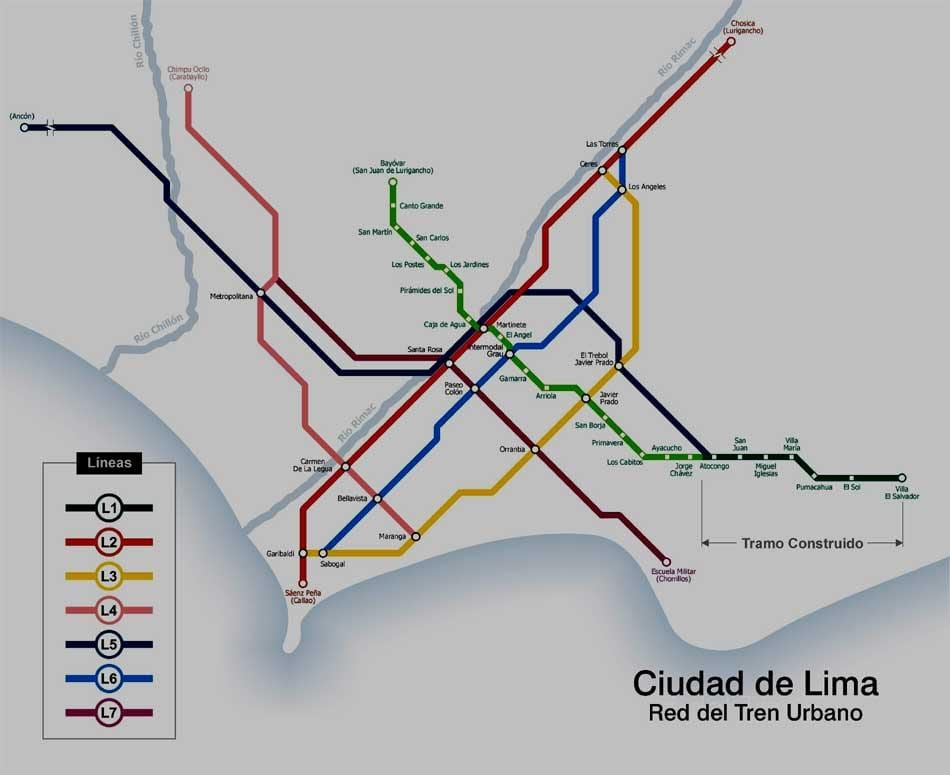 Lima peru metró térkép