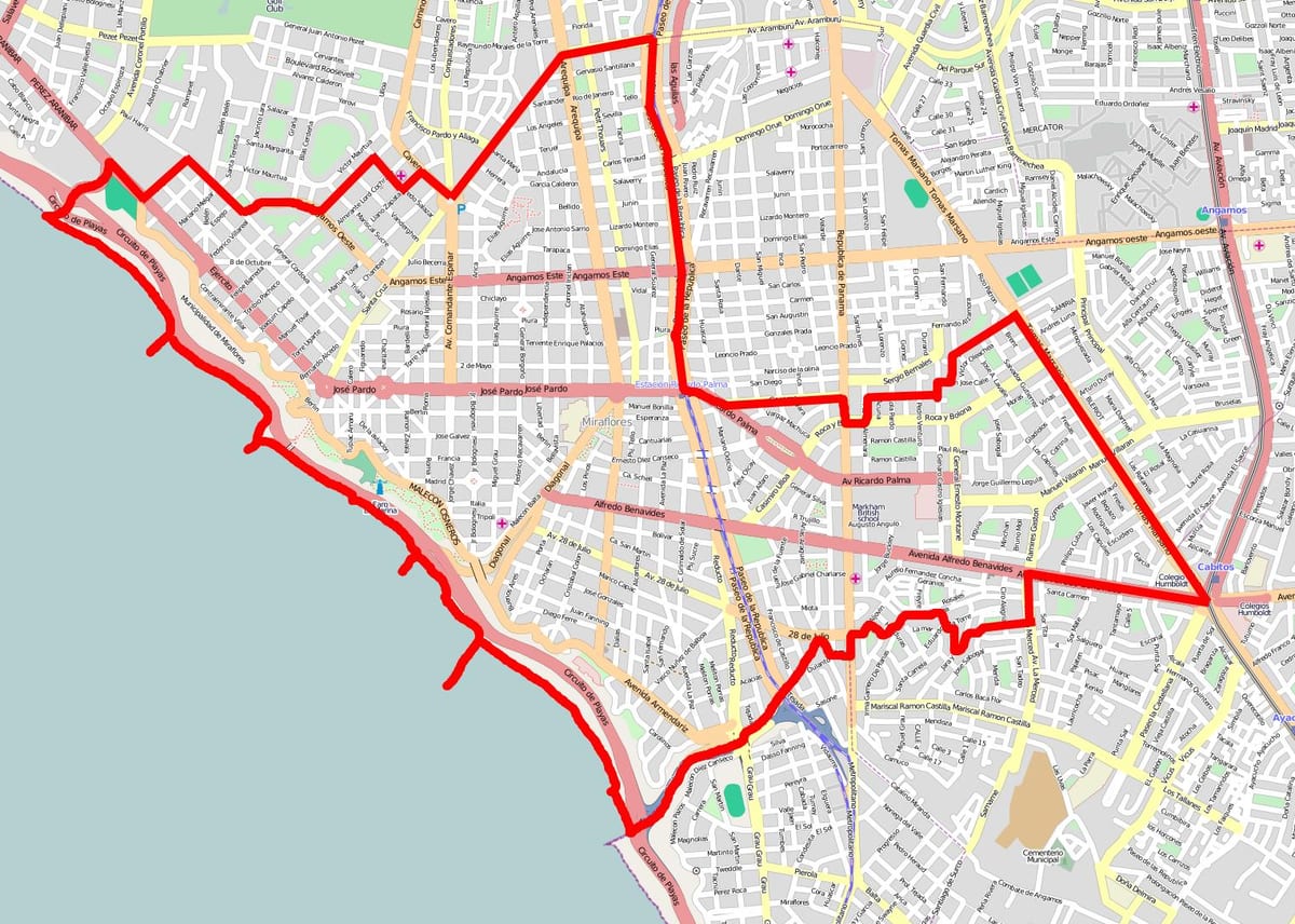 Lima miraflores térkép
