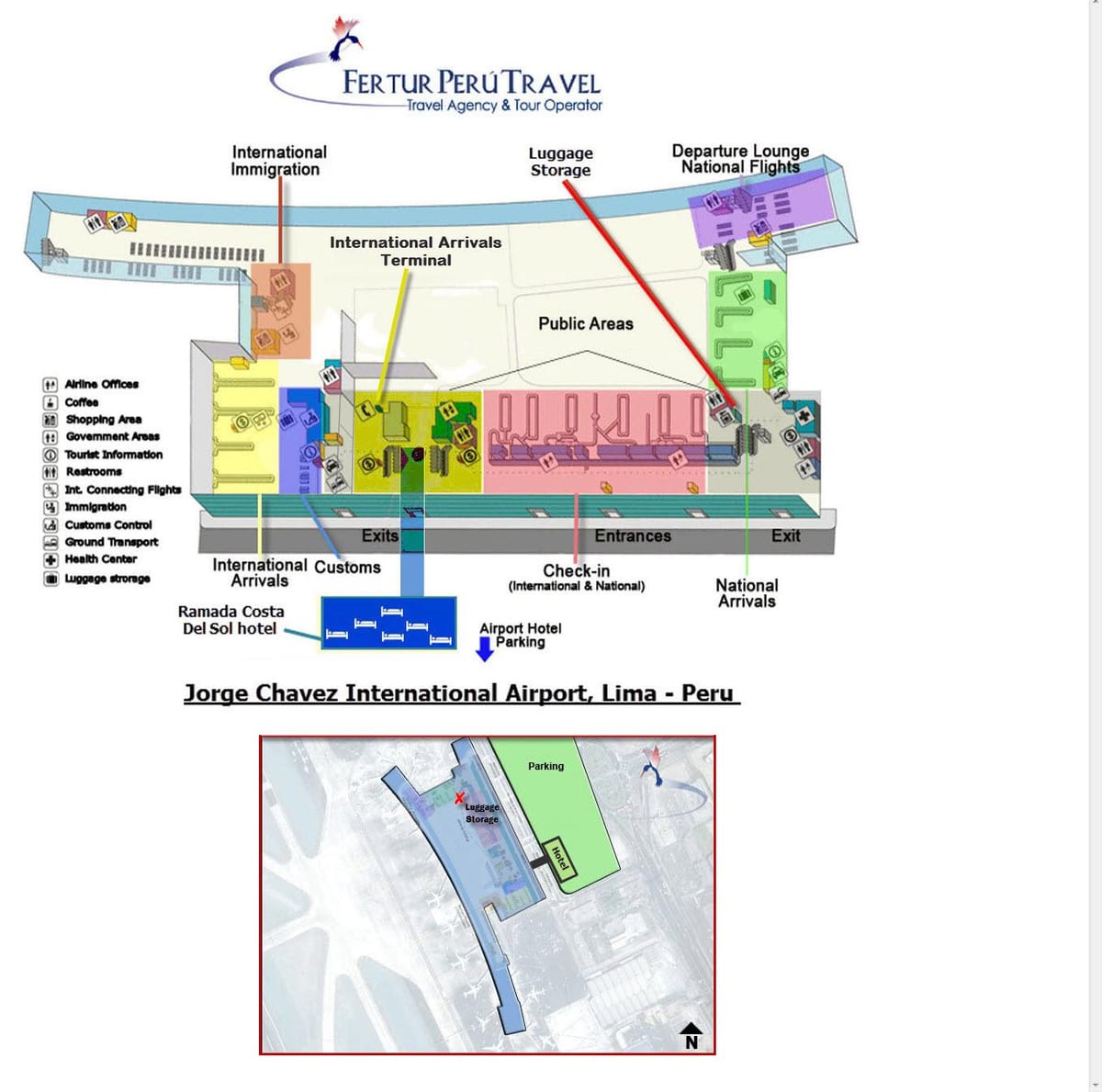 Lima repülőtéri terminál térkép