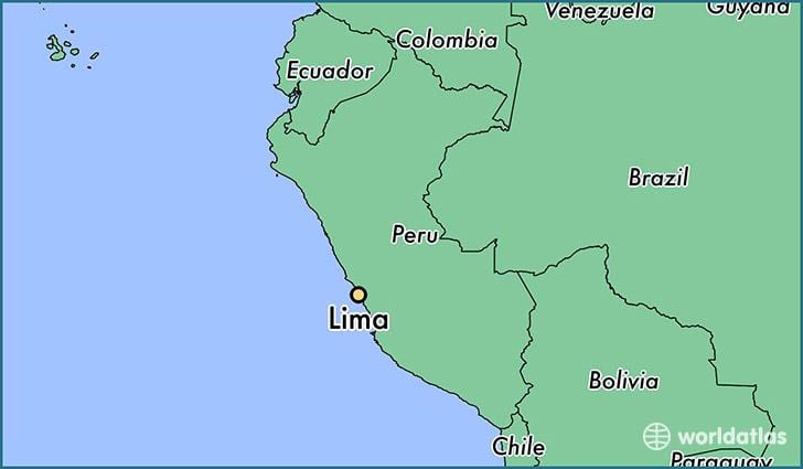 Lima peru a világ térkép