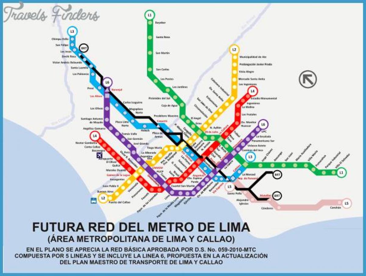 Térkép metropolitano Lima