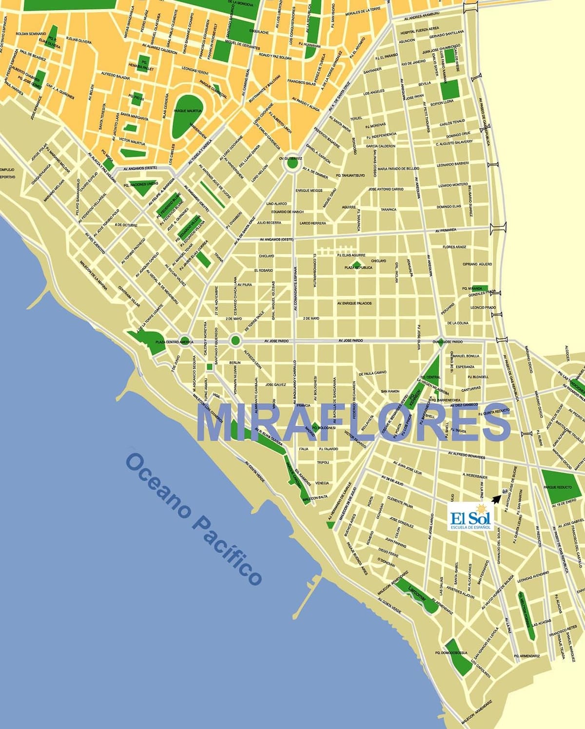 miraflores Lima térkép