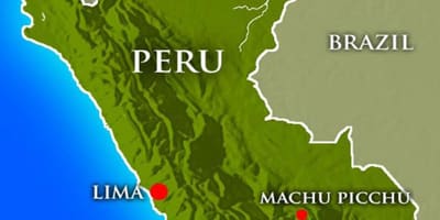 Térkép mutatja, peru