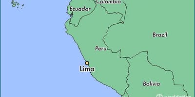 Lima peru a világ térkép